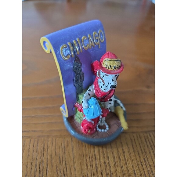 2002 Dalmatian Fire Dept. Dog Chicago Resin 3” Figurine Icing by Clare's Vintage - Picture 2 of 5